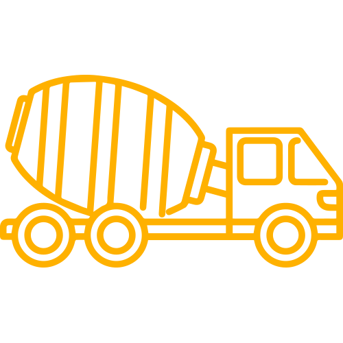 Concrete mixing truck icon