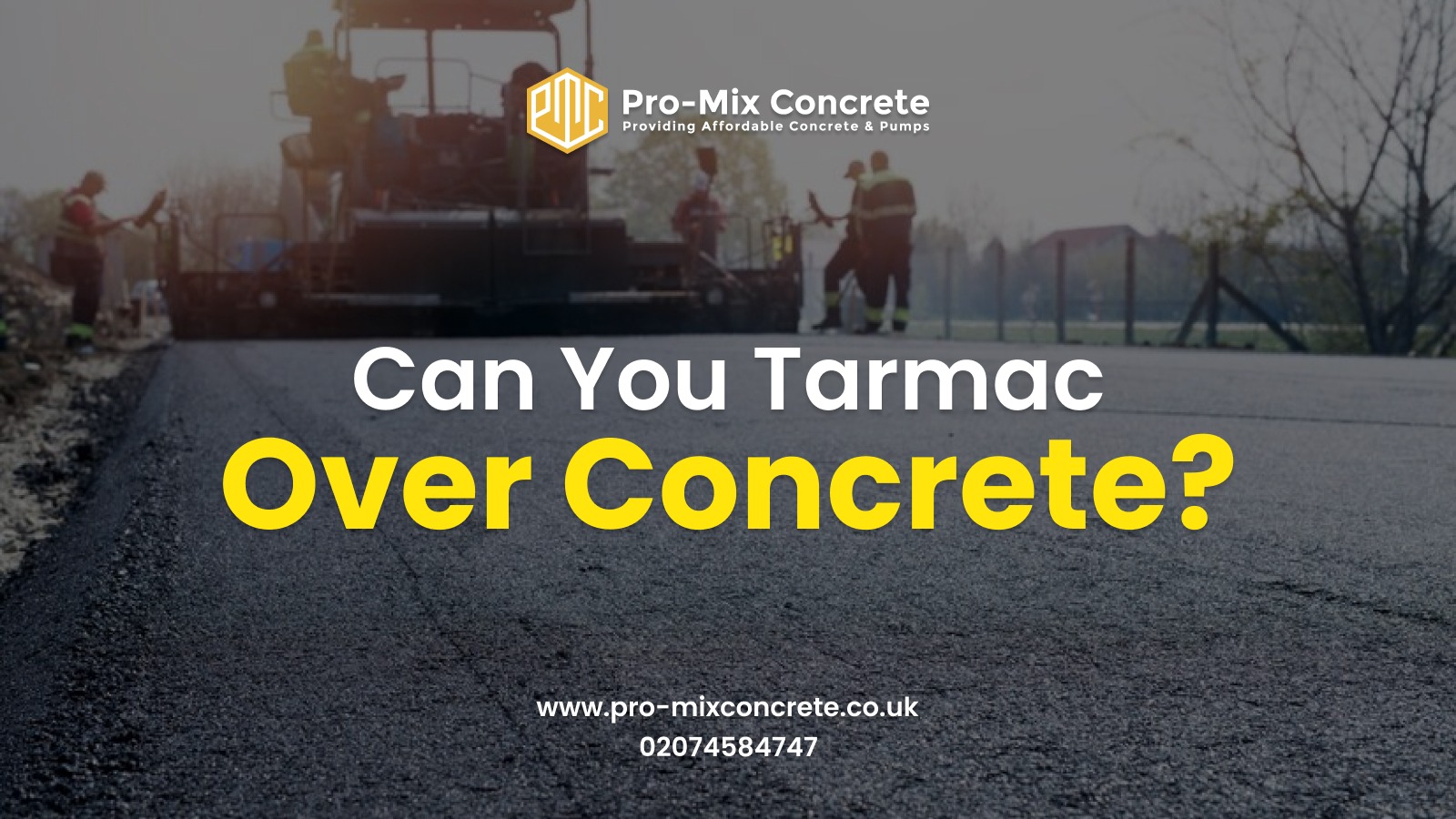 can you tarmac over concrete