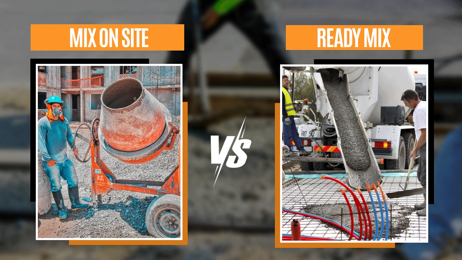 mix on site vs ready mix concrete