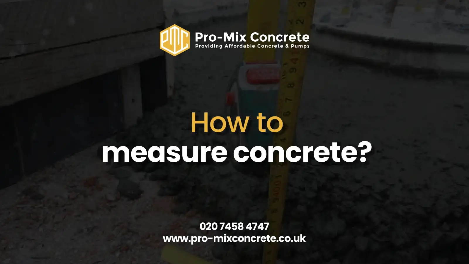 How to measure concrete