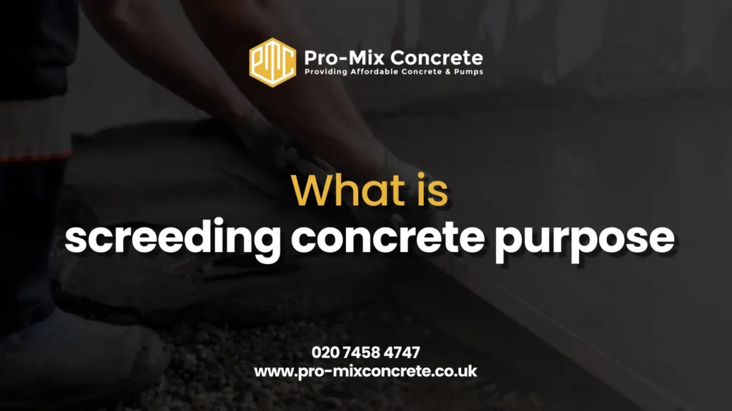What is concrete screeding