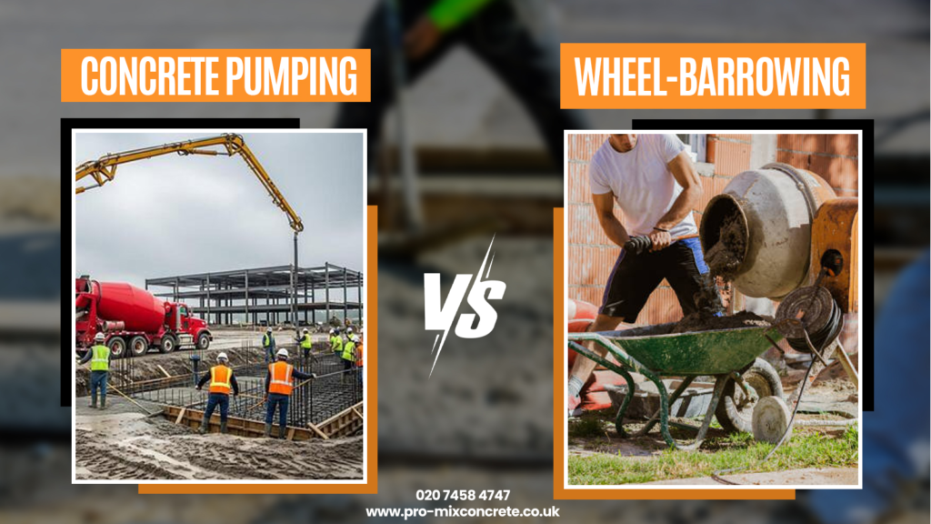 Concrete Pumping vs Wheelbarrowing